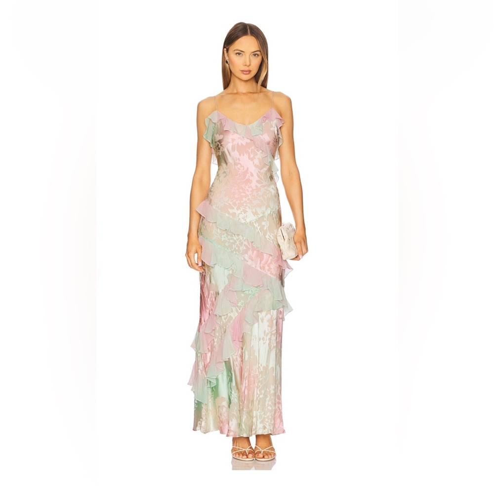 Love shack fancy never worn new with tags 
Elegant Pastel Ruffle Dress